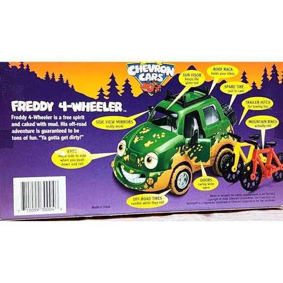 Vintage Chevron Cars Green Toy Car - Working Side View Mirrors, Moving Eyes Gift - Picture 8 of 15